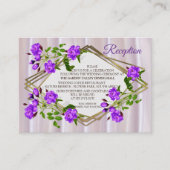 ピンクのシルクの紫がかった水色のバラ エンクロージャーカード (正面)