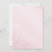 ピンクのシルバー姫のドレス おとぎ話の誕生日パーティー 招待状 (裏面)