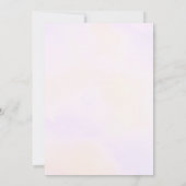 ピンクのシルバー ユニコーンの顔 感謝カード 招待状 (裏面)