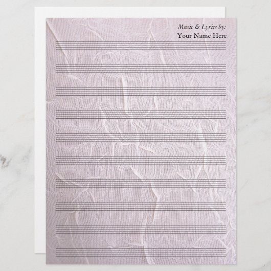 ピンクのシワの空白の生地シート音楽10のステーブ (正面/裏面)