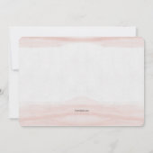 ピンクのシンプルな写真招待状 招待状 (裏面)