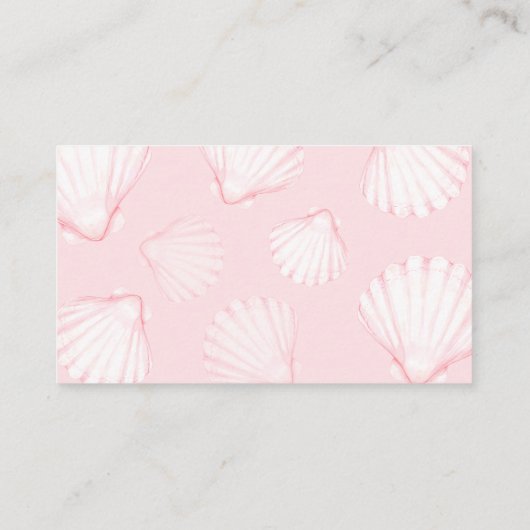 ピンクのシーシェルブックリクエストエンクロージャカード エンクロージャーカード (裏面)