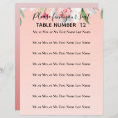 ピンクのシーティングフライヤー結婚の白い水仙 (正面/裏面)