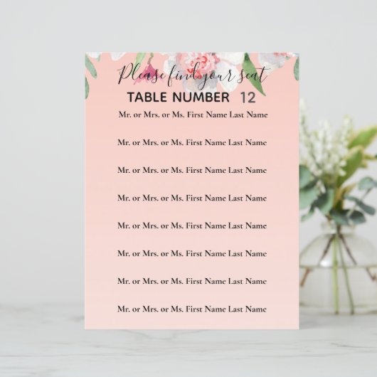 ピンクのシーティングフライヤー結婚の白い水仙 (スタンド正面)