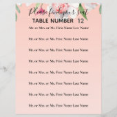 ピンクのシーティングフライヤー結婚の白い水仙 (正面)