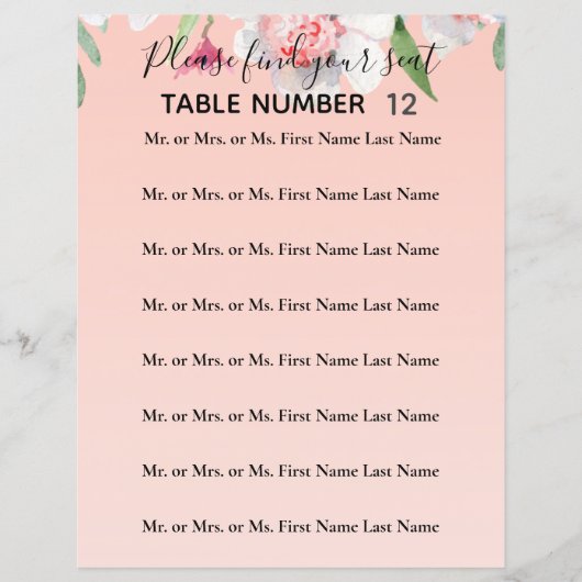 ピンクのシーティングフライヤー結婚の白い水仙 (正面)