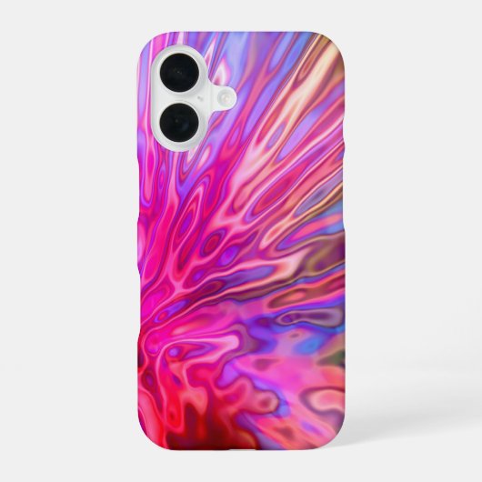 ピンクのジェルトーン iPhone 16ケース (裏面)
