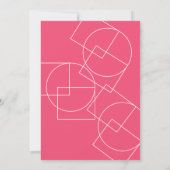 ピンクのジオフレッシュモダン 招待状 (裏面)