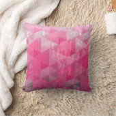 ピンクのジオメトグランジリパターン クッション (ブランケット)