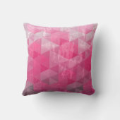 ピンクのジオメトグランジリパターン クッション (裏面)