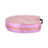 ピンクのジオメトリックストライプス アスレチックヘッドバンド (右)