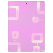ピンクのジオメトリックストライプス クリップボード (裏面)
