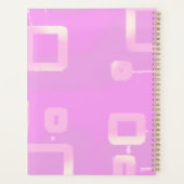 ピンクのジオメトリックストライプス プランナー手帳 (裏面)