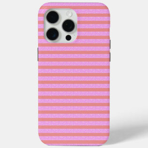 ピンクのジオメトリックストライプス iPhone 15 PRO MAXケース