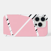 ピンクのジグザグパターンiPhoneケース iPhoneケース (裏面横)
