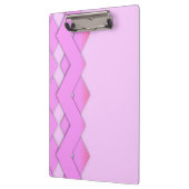 ピンクのジグザグ形のモノグラムの用箋挟 クリップボード (左)