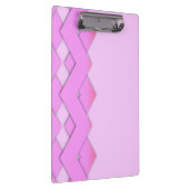 ピンクのジグザグ形のモノグラムの用箋挟 クリップボード (右)