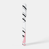 ピンクのジグザグ模様 iPhoneケース iPhone 15 Proケース (右側面)