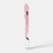 ピンクのジグザグ模様 iPhoneケース iPhone 15 Proケース (左側面)