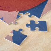 ピンクのジャングルに飾り付けカラフルのろま ジグソーパズル (側面)