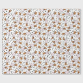 ピンクのジャンパーを着た可愛いダシュント犬 ラッピングペーパー (フラット)