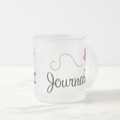 ピンクのジャーナリスト フロストグラスマグカップ (正面右)