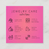 ピンクのジュエリー気にの指示Business Thank You エンクロージャーカード (正面)