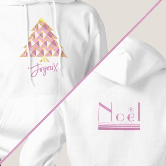 ピンクのジョイユー・ノエル クリスマスTシャツ パーカ