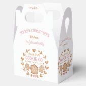 ピンクのジンジャーブレッドクリスマスクッキーの交換名 フェイバーボックス (オープン)