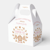 ピンクのジンジャーブレッドクリスマスクッキーの交換名 フェイバーボックス (正面サイド)