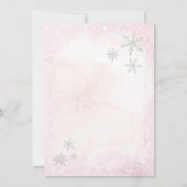 ピンクのジンジャーブレッドハウスの飾り付けパーティー招待状 招待状 (裏面)