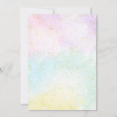 ピンクのジンジャーブレッドハウス デコレーション パーティー 招待状 (裏面)