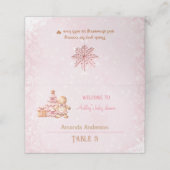 ピンクのジンジャーブレッド女の子クリスマスベビーシャワーテント プレイスカード (外部開封)