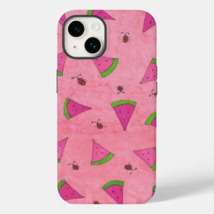 ピンクのスイカおよび女性Bugs Case-Mate iPhone 14ケース