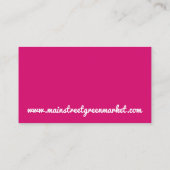 ピンクのスイカのフルーツメロンスライス食品市場 名刺 (裏面)