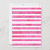 ピンクのスイカの女の子の赤ちゃんシャワー サンキューカード (裏面)