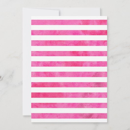 ピンクのスイカの女の子の赤ちゃんシャワー サンキューカード (裏面)