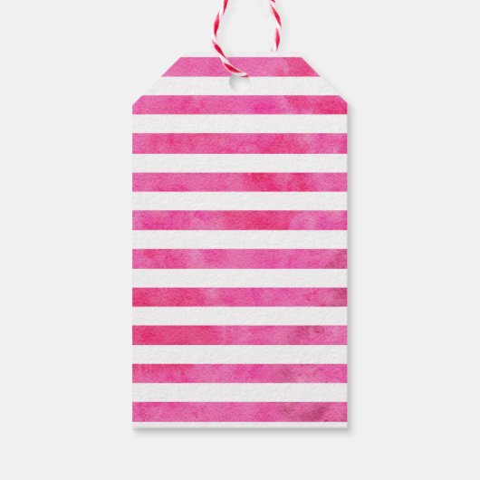 ピンクのスイカの赤ちゃんシャワー ギフトタグ (裏面)