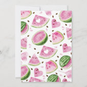 ピンクのスイカの赤ちゃんシャワー 招待状 (裏面)