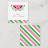 ピンクのスイカストライプギフト囲いカード ノートカード (正面/裏面)