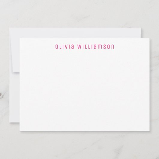 ピンクのスイカパーソナライズされた実 ノートカード (正面)