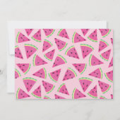 ピンクのスイカパーソナライズされた実 ノートカード (裏面)