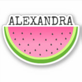 ピンクのスイカ名 シール (正面)