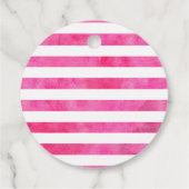 ピンクのスイカ夏のベビーシャワーメッセージカード フェイバータグ (裏面)