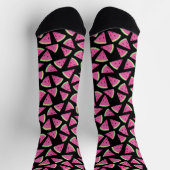 ピンクのスイカ柄 ソックス (上部)