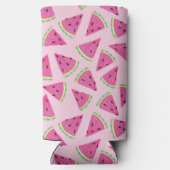 ピンクのスイカ模様 スリム缶クーラー (裏面)
