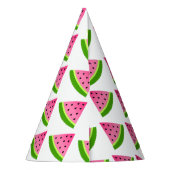 ピンクのスイカ模様 パーティーハット (裏面)