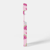 ピンクのスイカ模様 iPhoneケース (左側面)