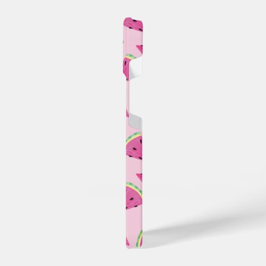 ピンクのスイカ模様 iPhoneケース (左側面)