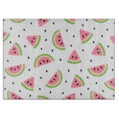 ピンクのスイカ、スイカの種子、夏のパターン カッティングボード (正面)